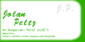 jolan peltz business card